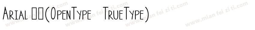 Arial 常规(OpenType   TrueType) (Vers字体转换